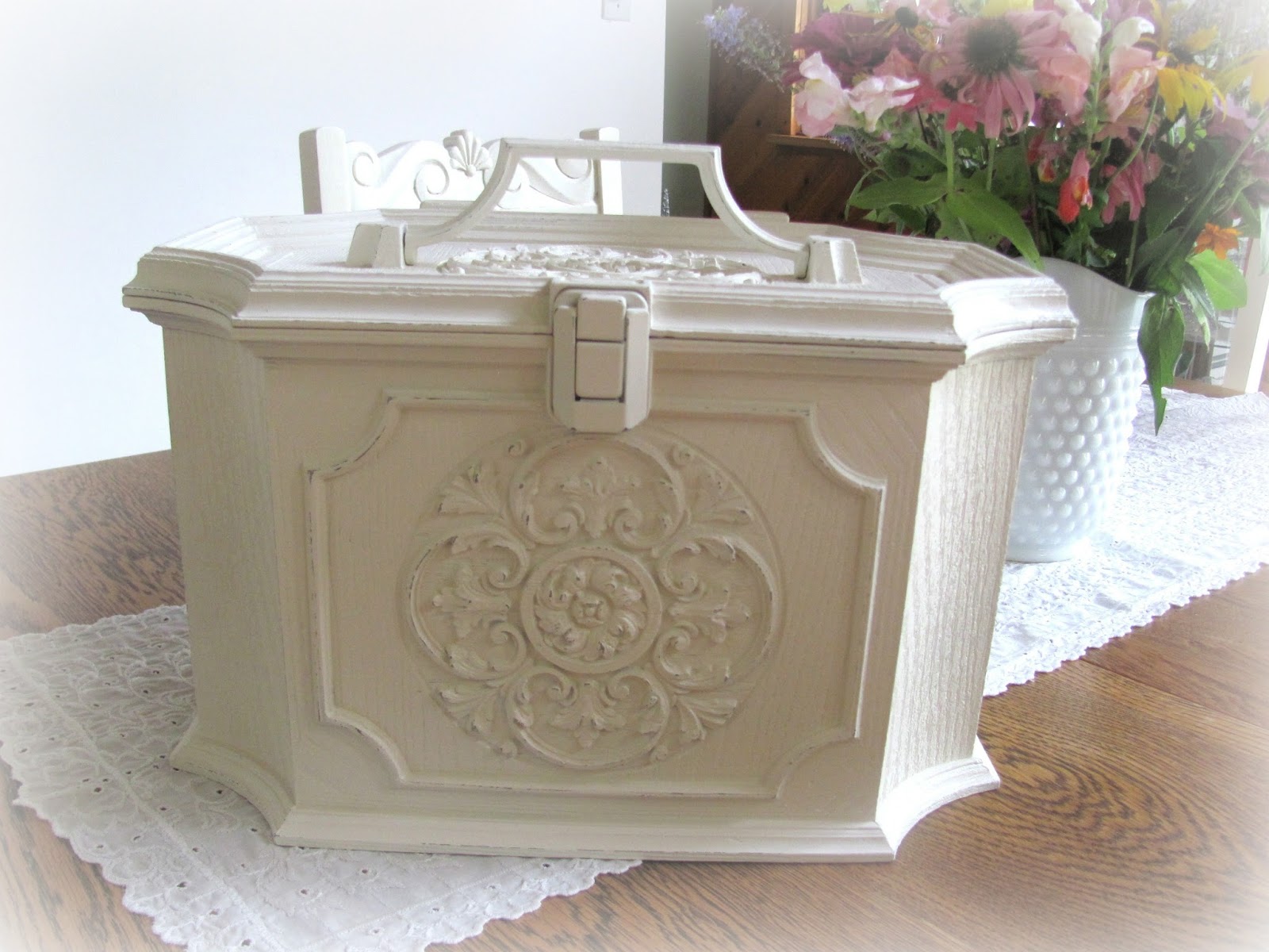 My Shabby Chateau Vintage Sewing Box Makeover
