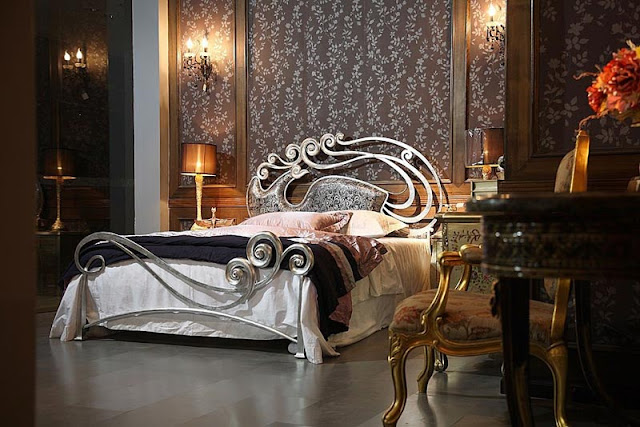 сучасна вишукана спальня романтичного стилю
