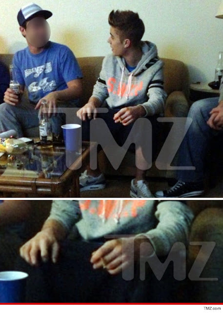 Justin Bieber fumando Marihuana