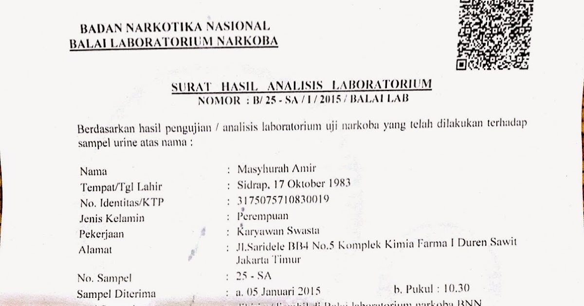 My Daily Story Membuat Surat Keterangan Bebas Narkoba Skbn