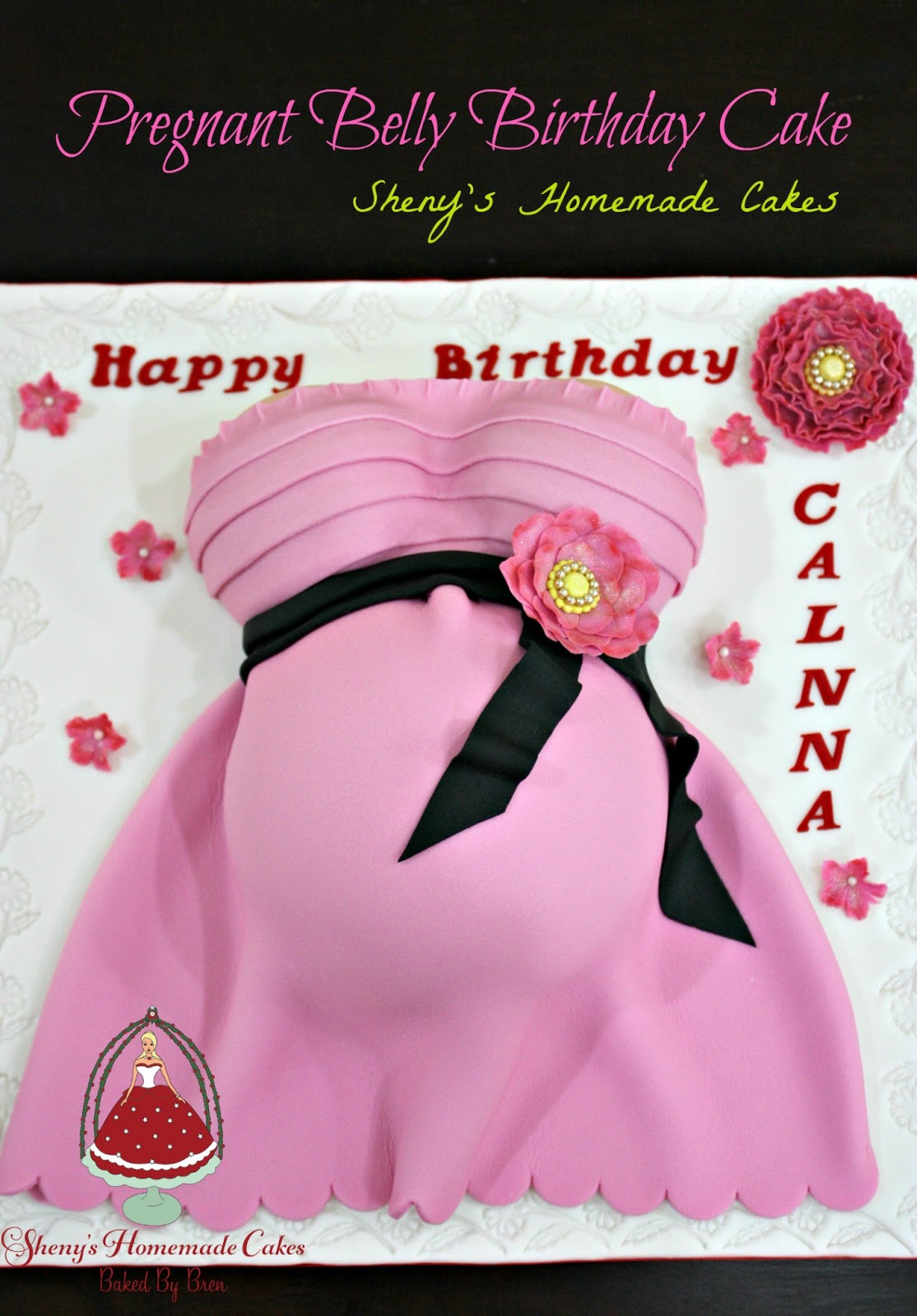 Sheny's Homemade Treats Pregnant Belly Birthday Cake Sheny's Homemade Treats Pregnant Belly Birthday Cake