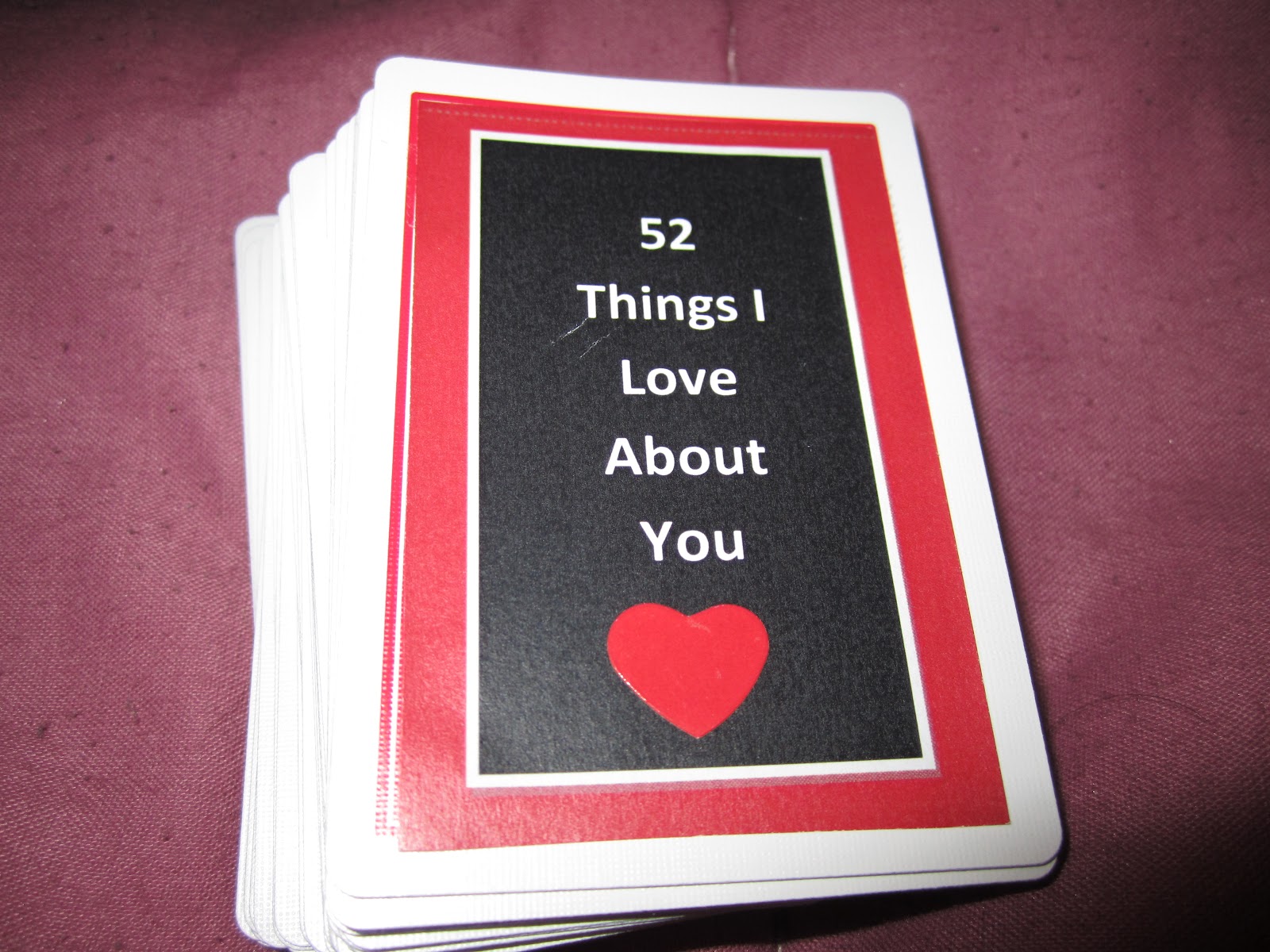 Make It Work Sam: 21 Reasons I Love You Within 52 Things I Love About You Cards Template