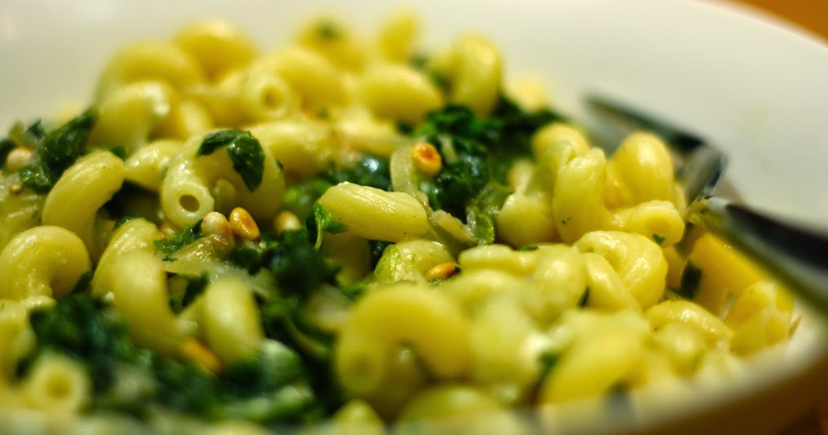 HALF A POT OF CREAM Nigella's Curly Pasta with Feta, Spinach & Pine Nuts