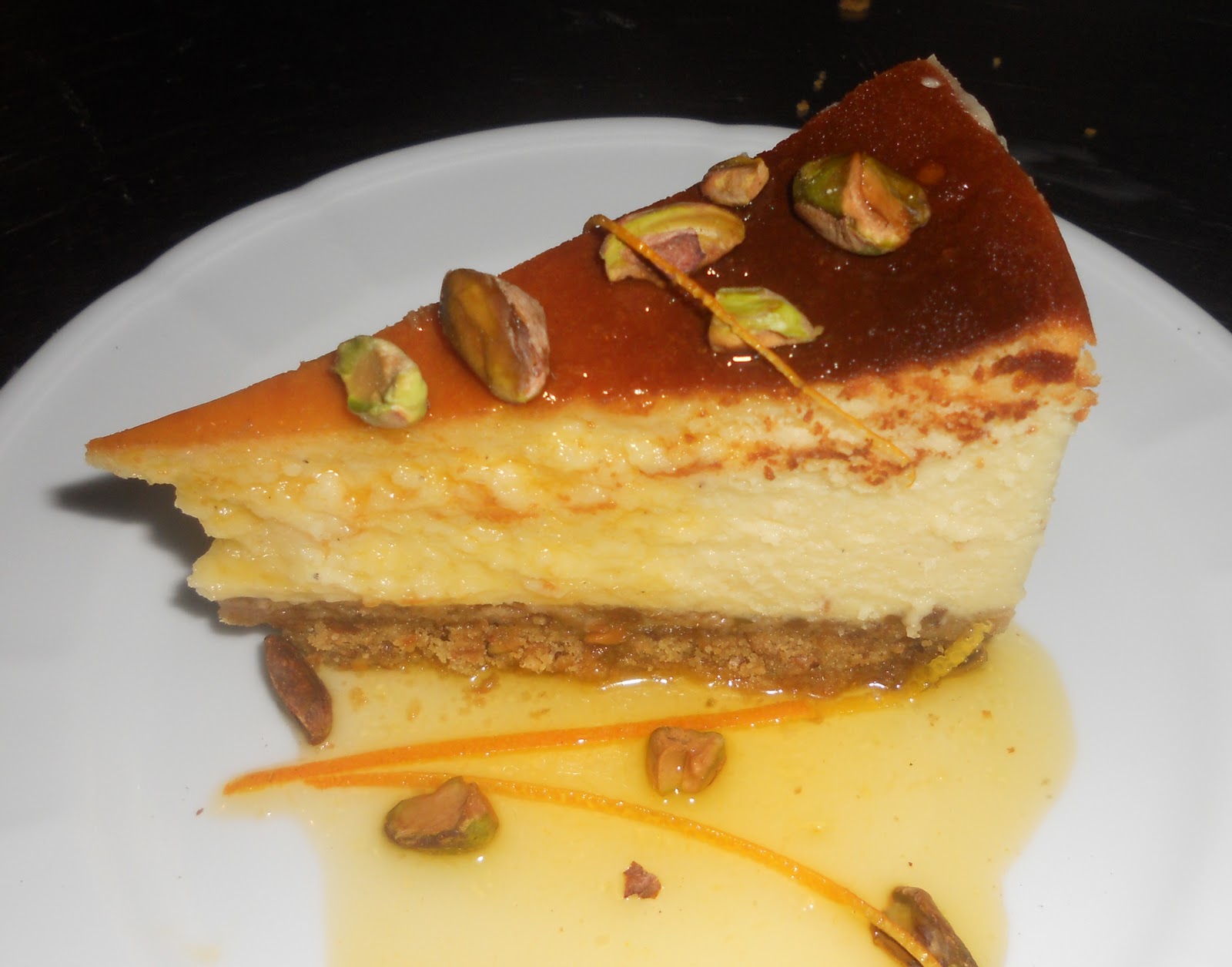 Mango Ginger KulfiInspired Cheesecake White Chocolate, Cardamom and