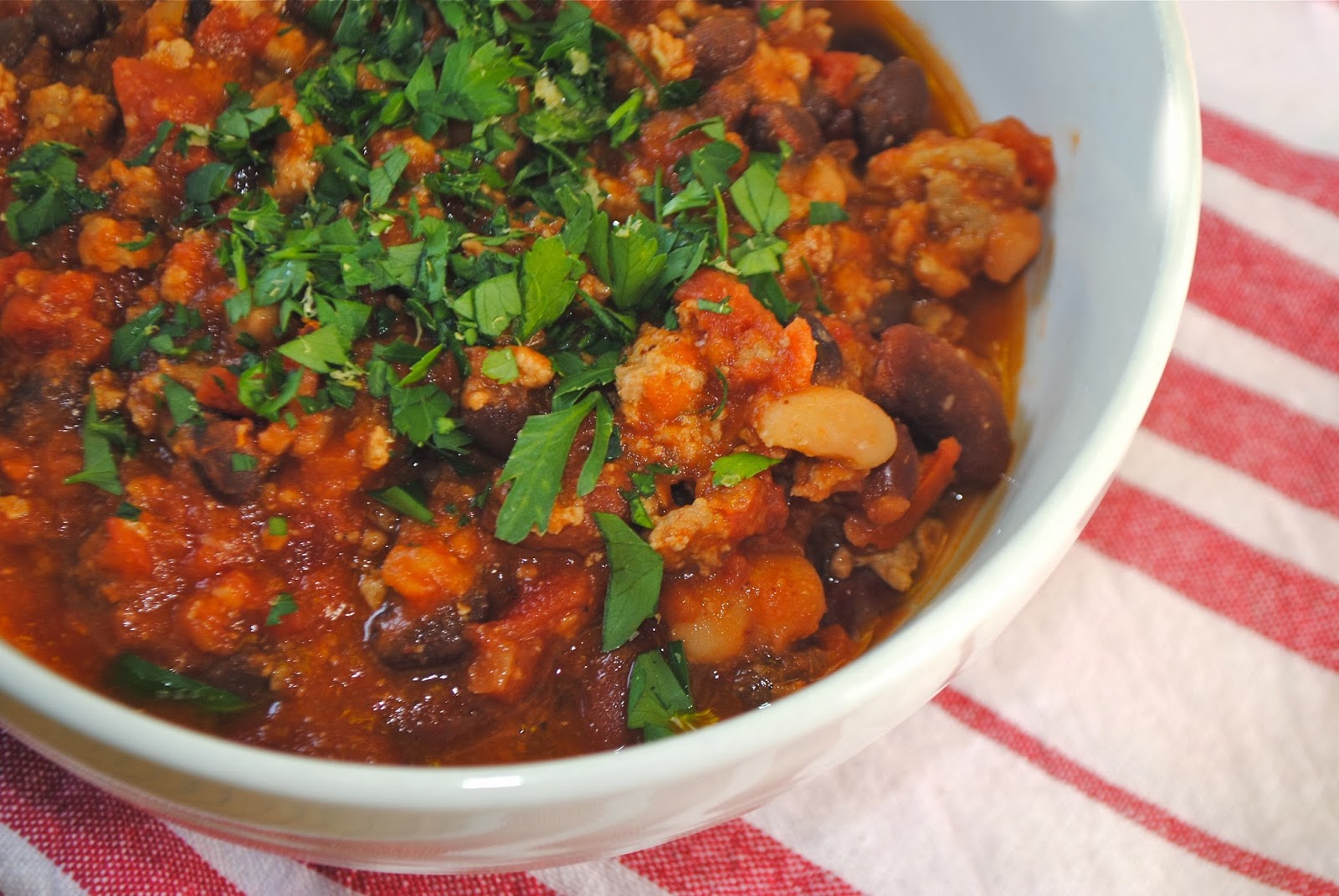 Recipe Doodle SWEET POTATO AND BLACK BEAN CHILI and TURKEY AND WHITE