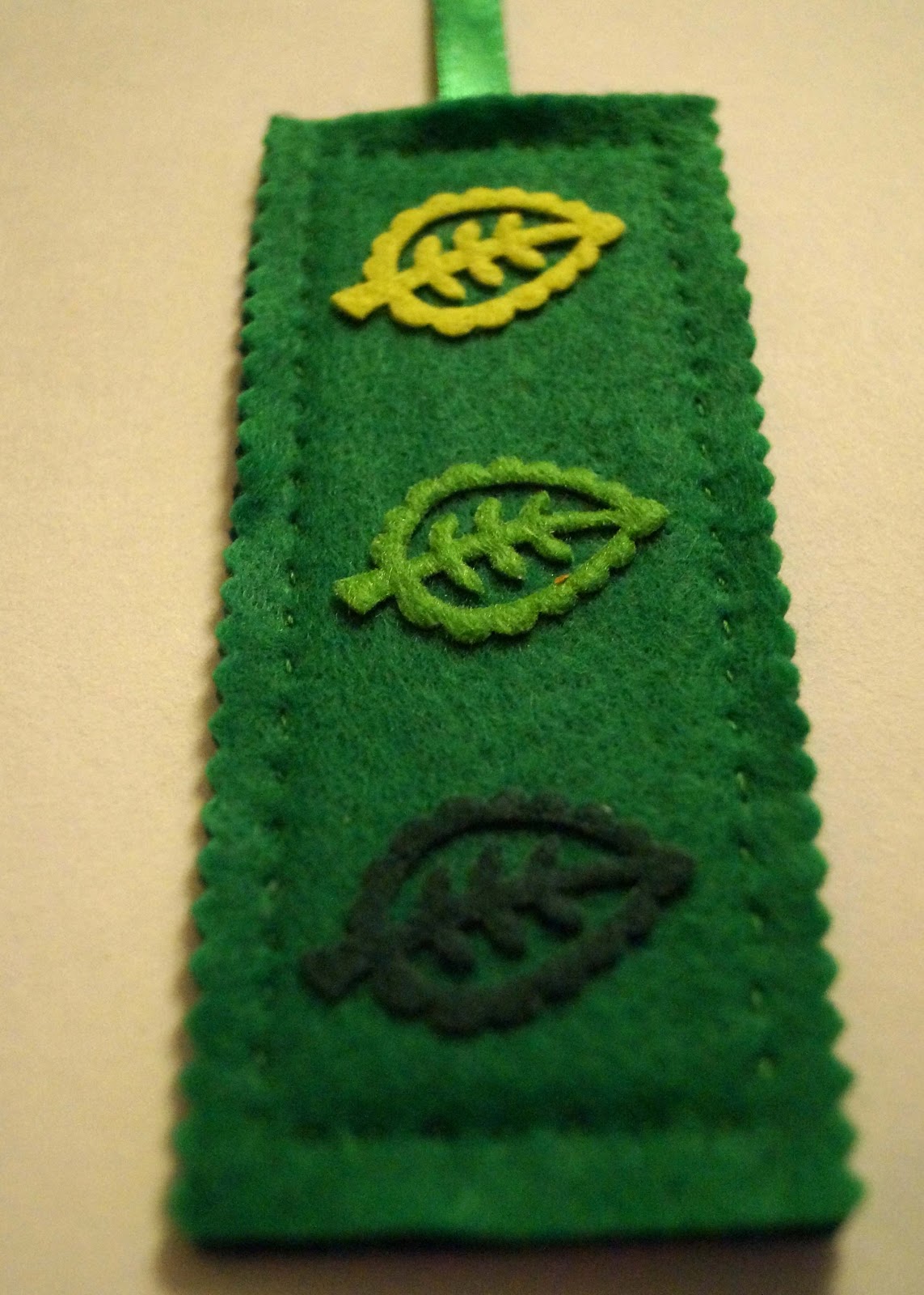 buttons and paint...and a Felt Bookmark