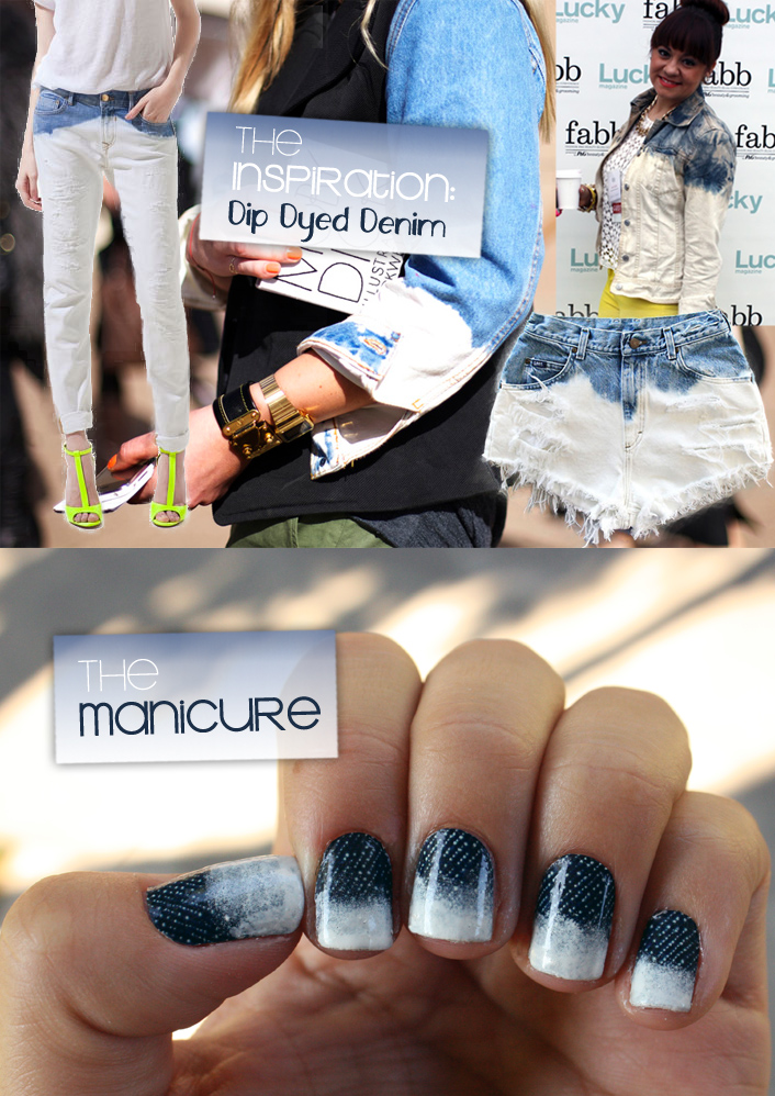 It's because I think too much Dip Dyed Denim Manicure