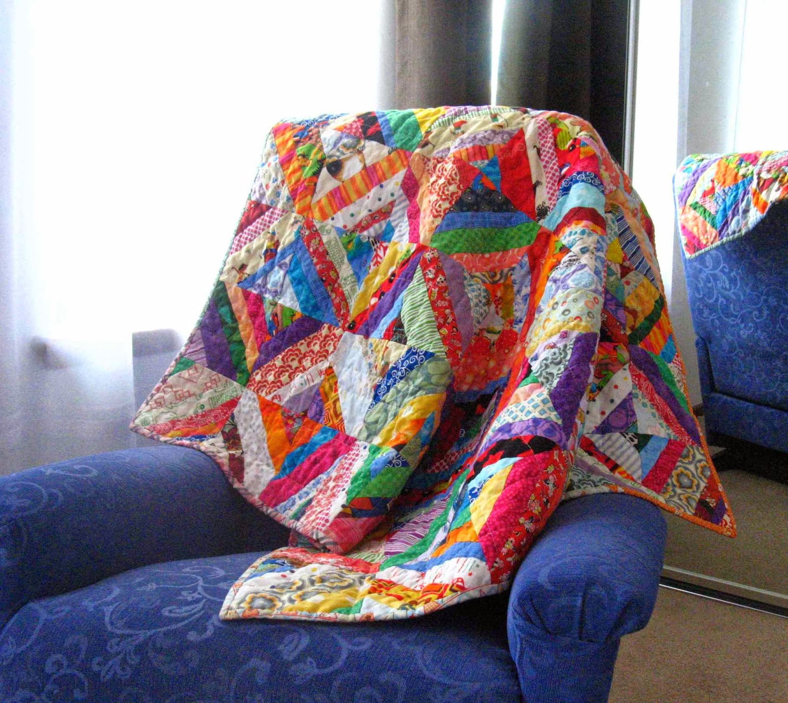 Plum Jam scrappy string quilt