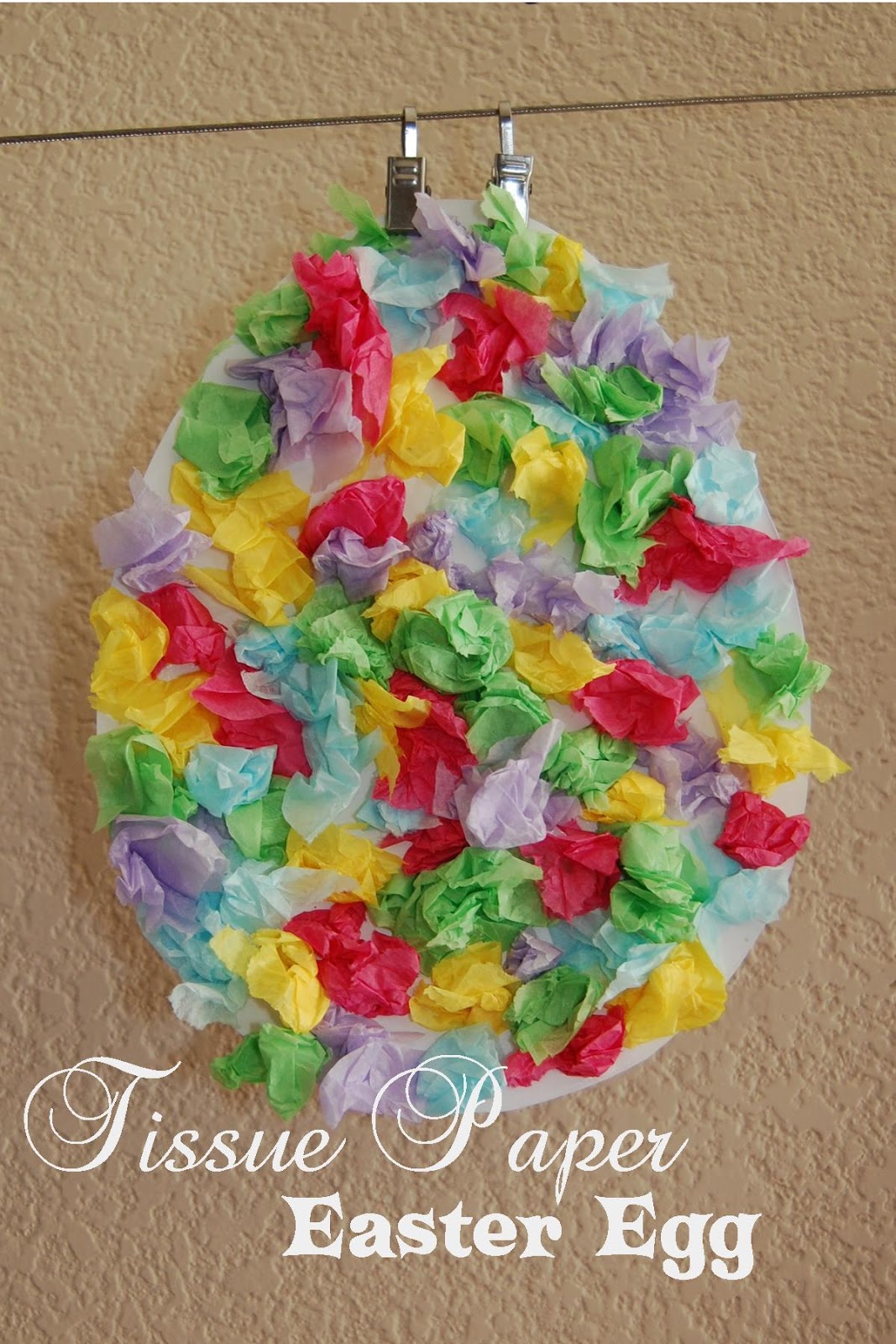 Tissue Paper Easter Egg