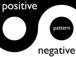 Yin and yang black and white picture of positive and negative pattern