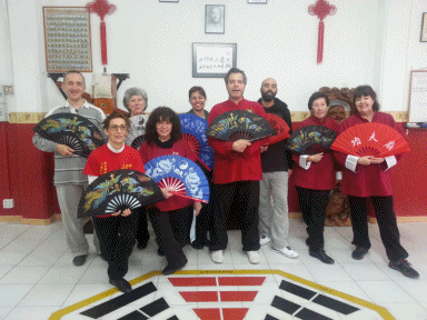 momentos del curso de abanico de taichi 2015
