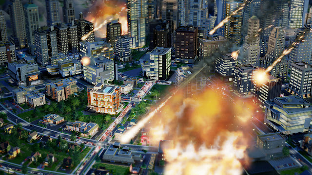 SimCity, Electronic Arts, EA, Maxis, meteors, disasters