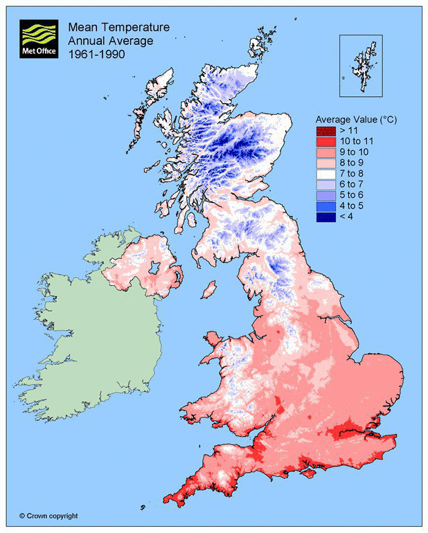 UK Temperature Changes