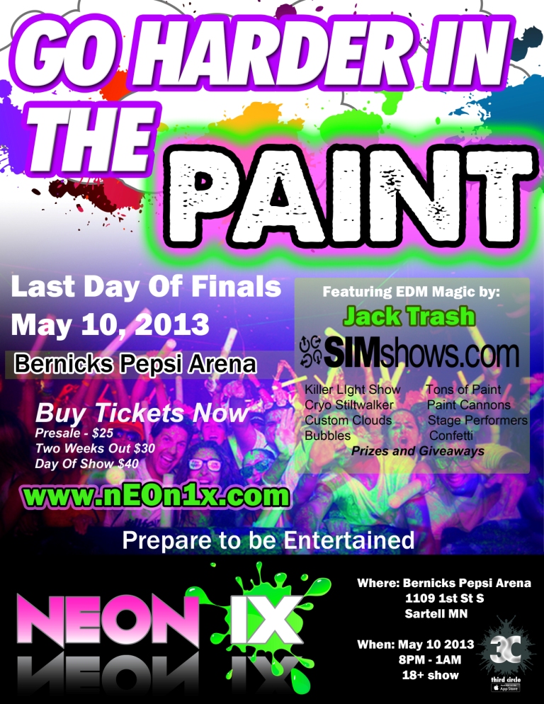 UV Neon Party Turn key Entertainment Paint Parties "Paint The Clouds