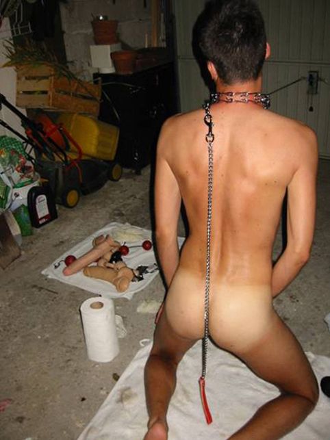 performing males: Naked slaves ready for abuse