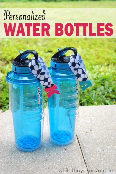Soccer Watter Bottle, Personalized Sports Bottle with Straw, Water