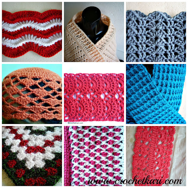 Crochet projects collage