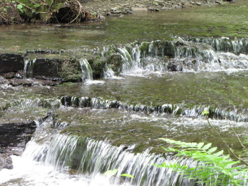 waterfall on shale