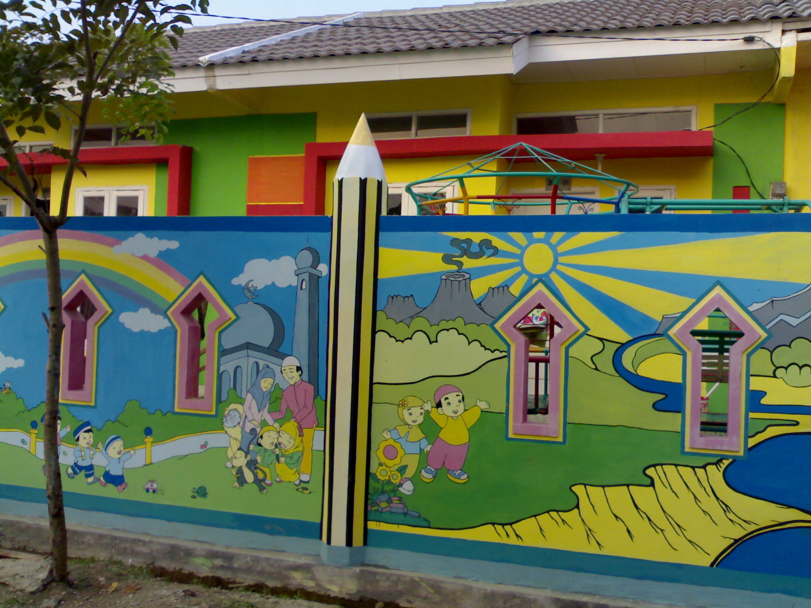 TKIT-TPQ BAITUL 'AINI: Pagar depan Bangunan Sekolah TKIT-TPQ Baitul 'Aini