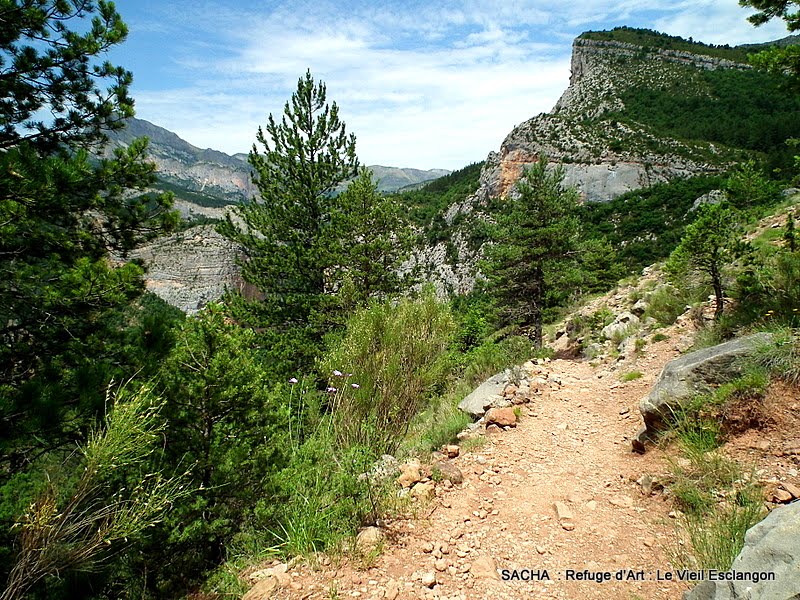 Draille du Vieil Esclangon " Massif du Blayeul " Alpes de Haute Provence "