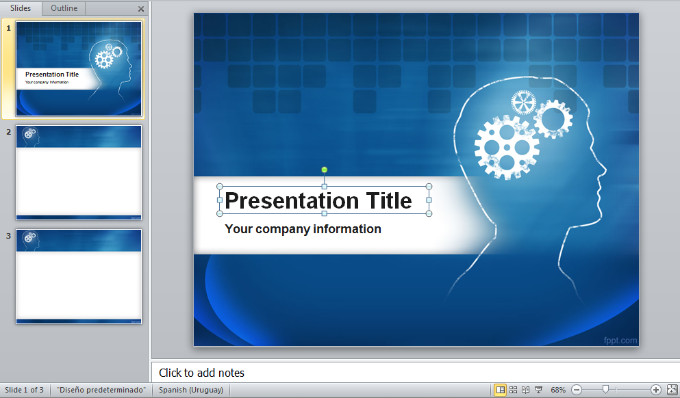 PowerPoint Template Offres De Stage