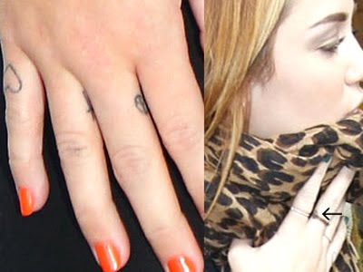 Miley cyrus finger tattoo designs Monday November 28 2011