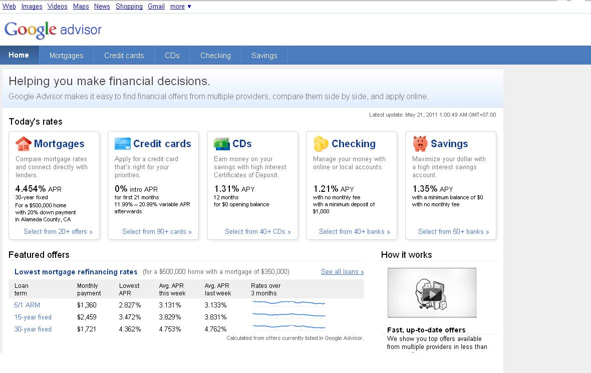 Google Advisor preview