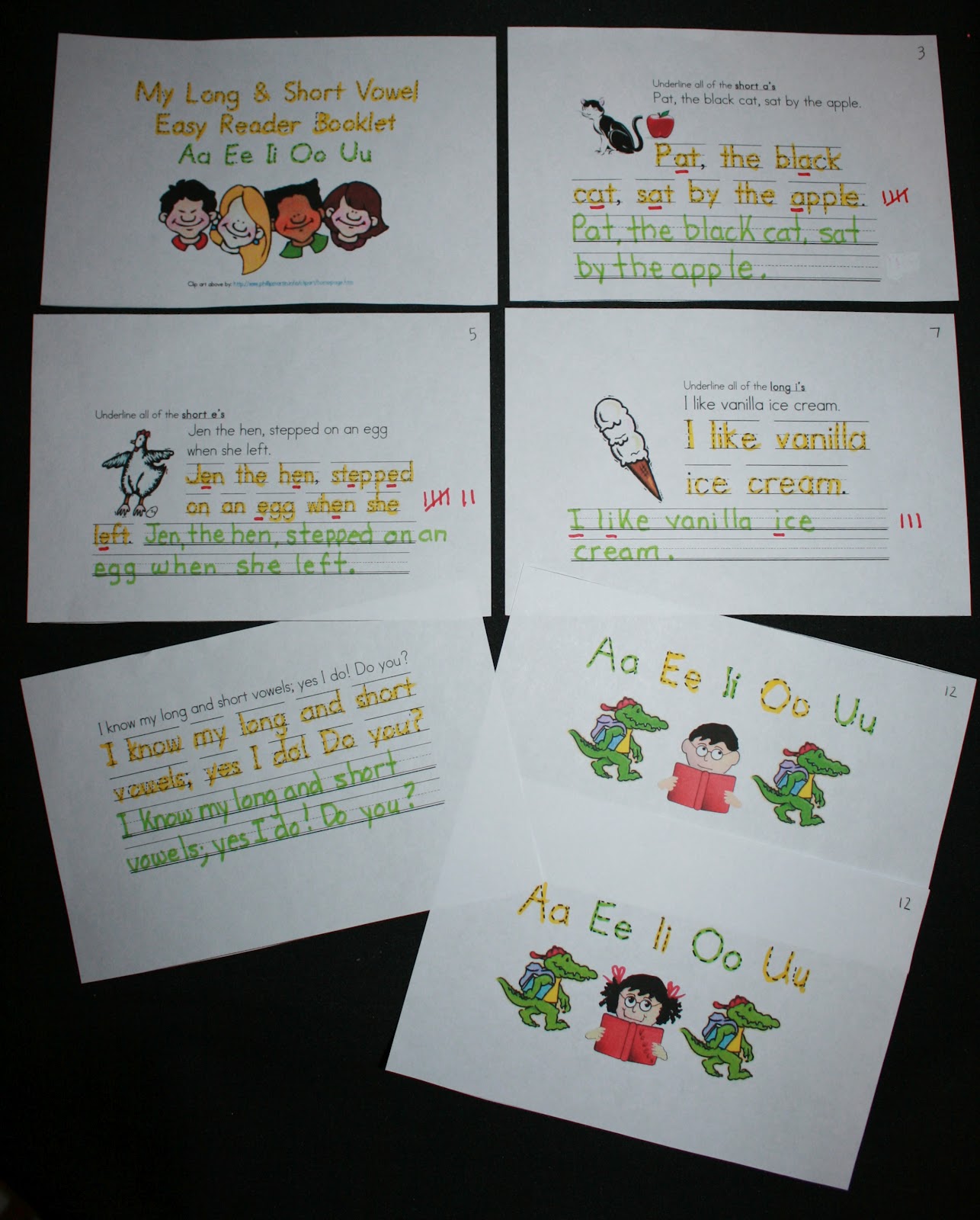 Long and Short Vowel Easy Reader Classroom Freebies