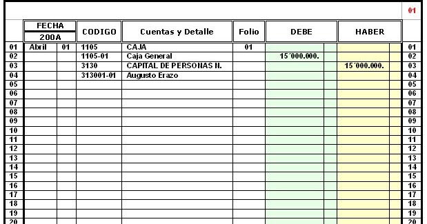 libro diario formato libro de asistencia laboral