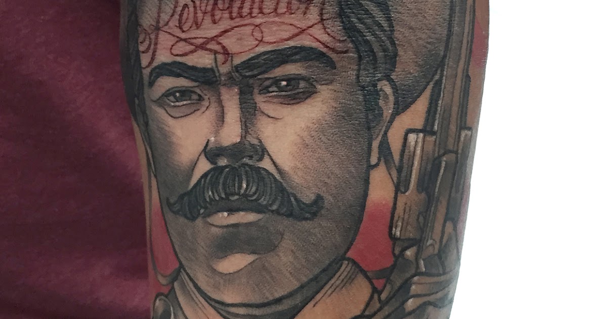 CosaFina tattoo Carlos Art Studio tatuaje pancho villa mejico