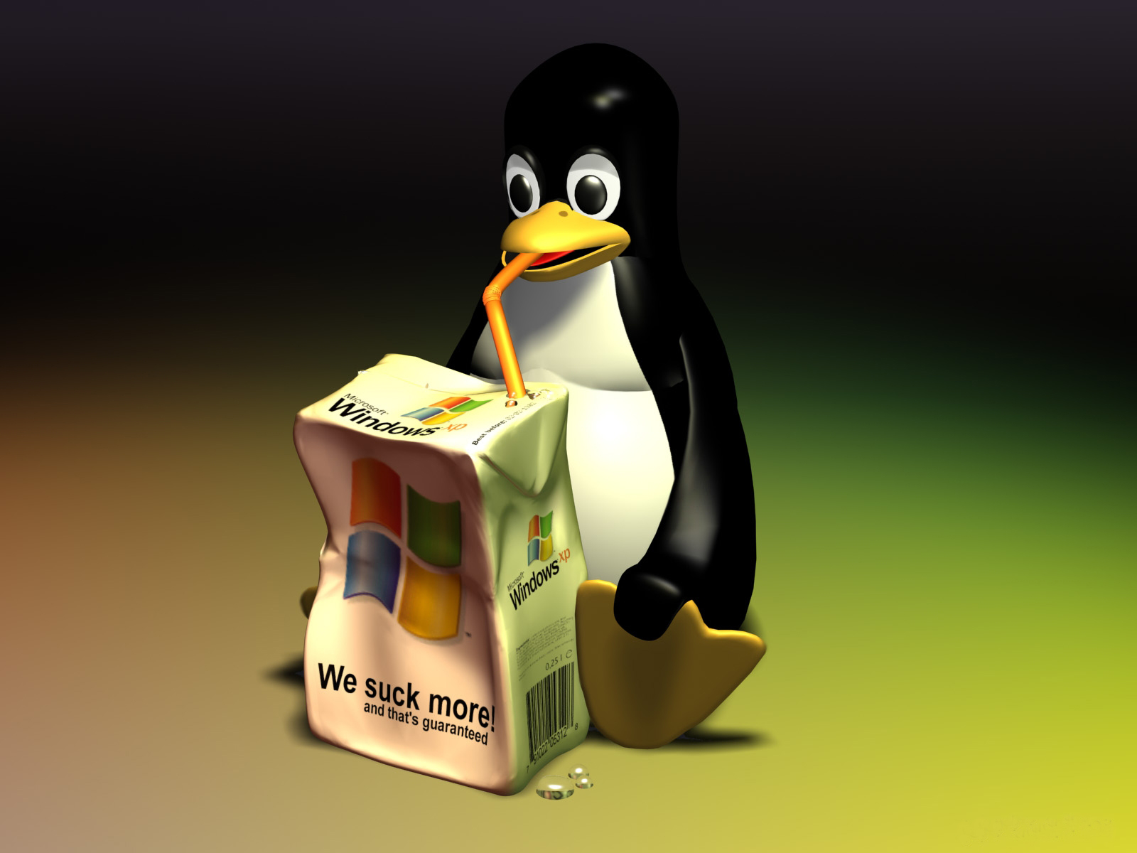 http://4.bp.blogspot.com/-cGVi3DKUhT0/TasgmMNhS-I/AAAAAAAAABA/UhoxekXQIDg/s1600/linux-wallpaper--1600x1200--tux-we-suck-more.jpg