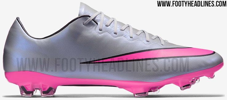 grey and pink football boots