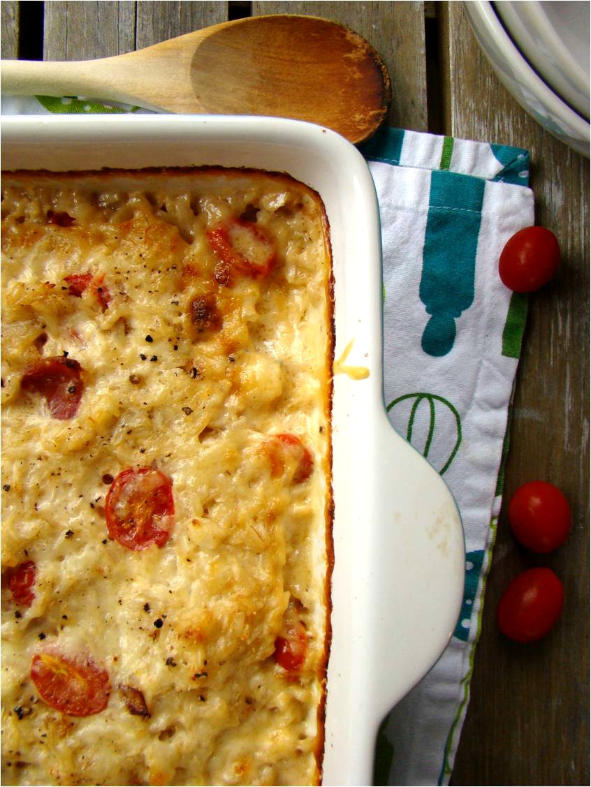 Crab & Asiago rice bake