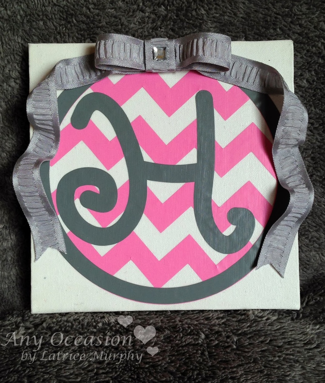 SRM Stickers Blog - Monogramed Vinyl Canvas by Latrice - #vinyl #matte #oracal #631 #ribbon #canvas #personalized SRM Stickers Blog - Monogramed Vinyl Canvas by Latrice - #vinyl #matte #oracal #631 #ribbon #canvas #personalized