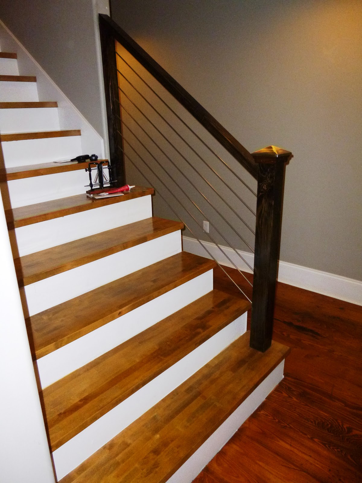 Used kitchen cabinets houston Butcher Block Stair Treads
