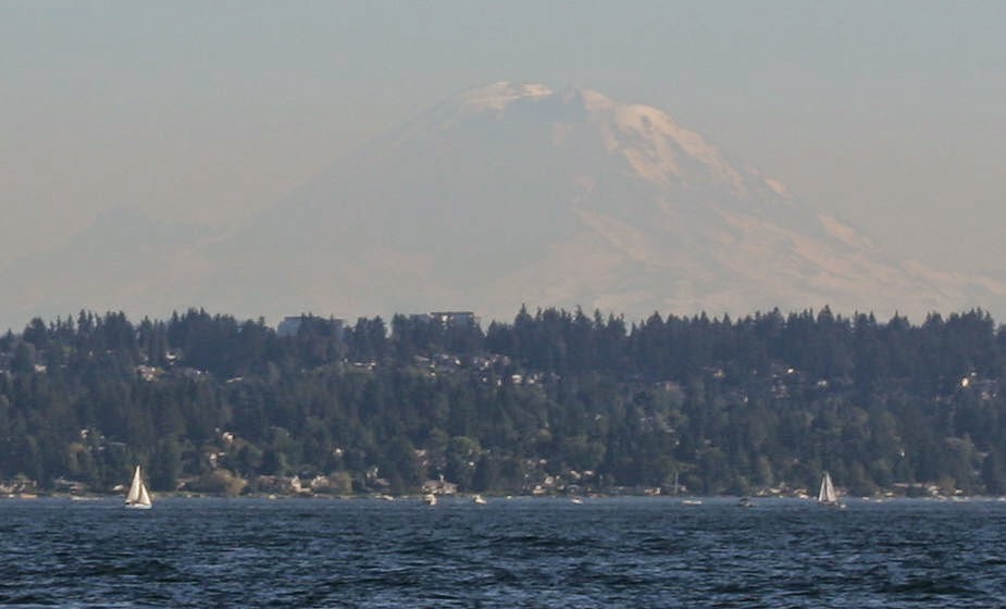 Sailing in the shadow of Mount Rainier Sailing in the shadow of Mount Rainier
