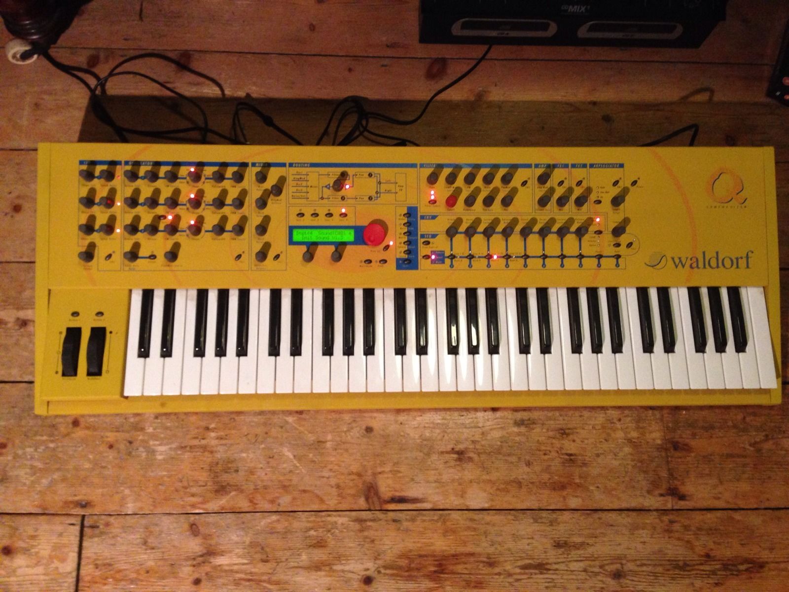 MATRIXSYNTH Yellow Waldorf Q Synth Keyboard