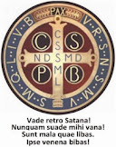 Vade Retro Satana!  Nunquam suade mihi vana!  Sunt mala quae libas.  Ipse