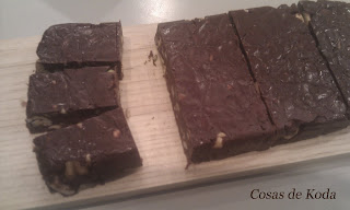 Fudge de chocolate y frutos secos