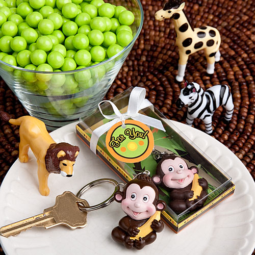 Jungle Critters Monkey Keychain Favors