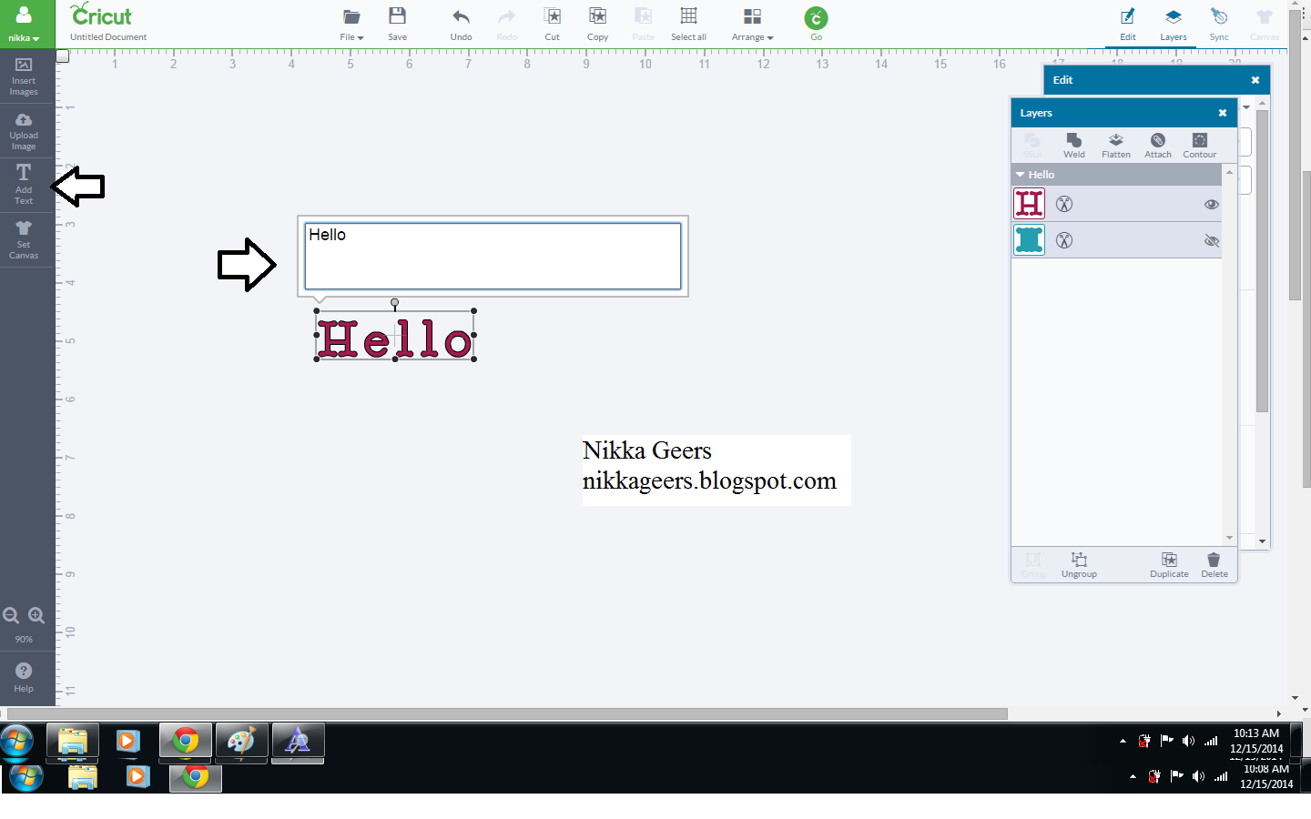 Create your Vision Cricut Explore Text Tutorial