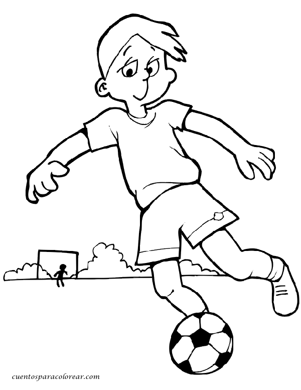 Dibujos de Niños jugando para Colorear Dibujos