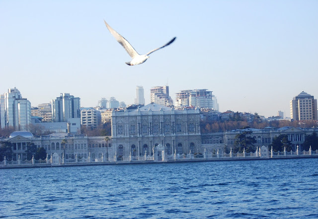 Dolmabahçe View from a 45 minutes boat travel in the Marmaris sea