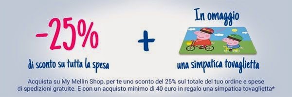 PROMO€RISPARMIO sconto e tovaglietta mellin