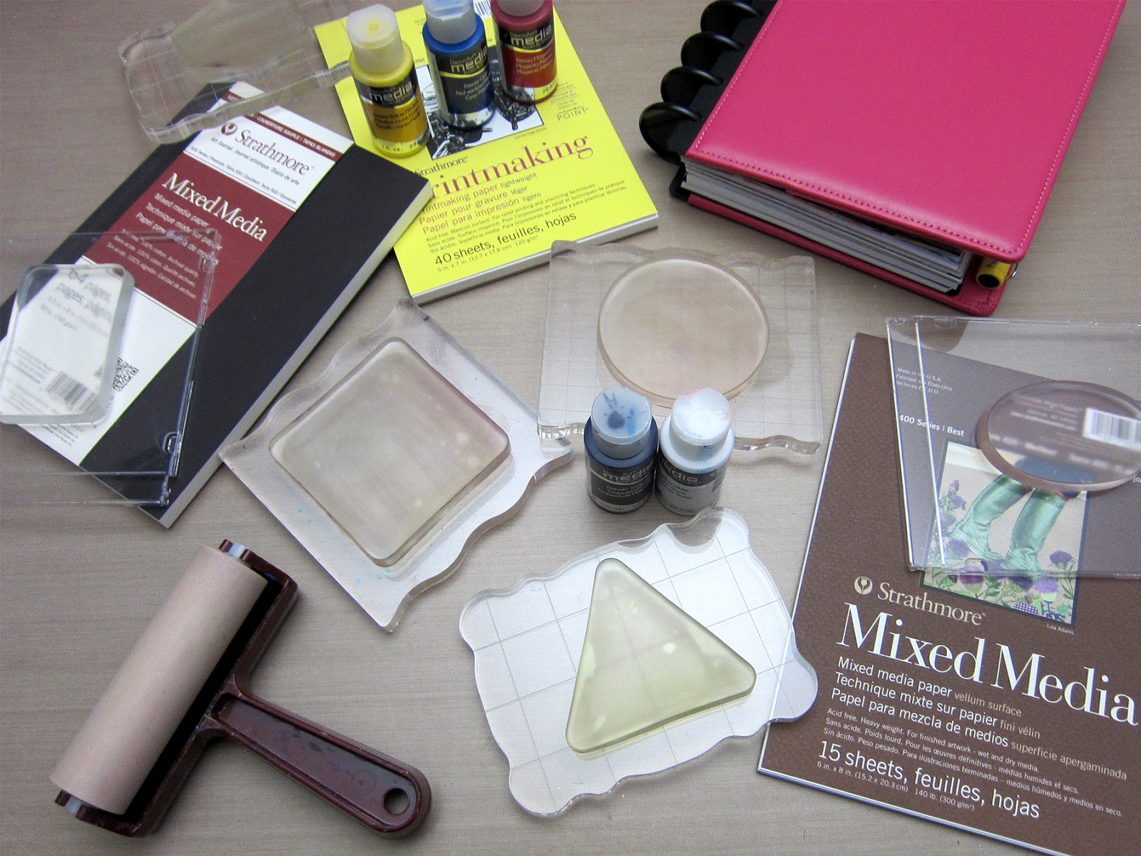 Printing with Gelli Arts® Gelli® Printed Planners & Travel Totes!