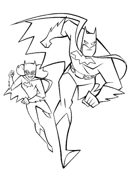 Batman and Catwoman Coloring Pages