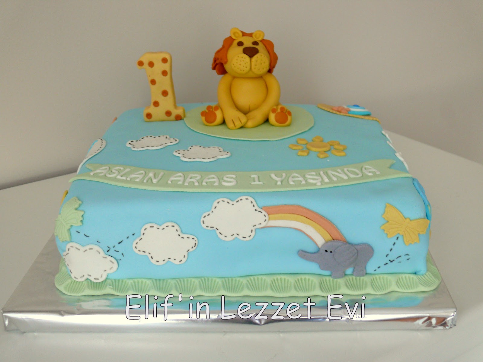 Elif�in Lezzet Evi Aslan Aras�ın 1 Yaş Pastası Elif�in Lezzet Evi Aslan Aras�ın 1 Yaş Pastası