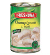 Champignons en boîte de marque Freshona