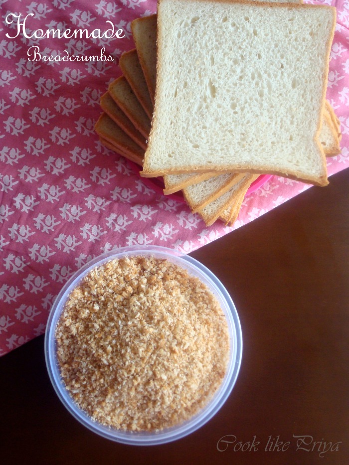 Cook like Priya Homemade Breadcrumbs using stovetop How to do