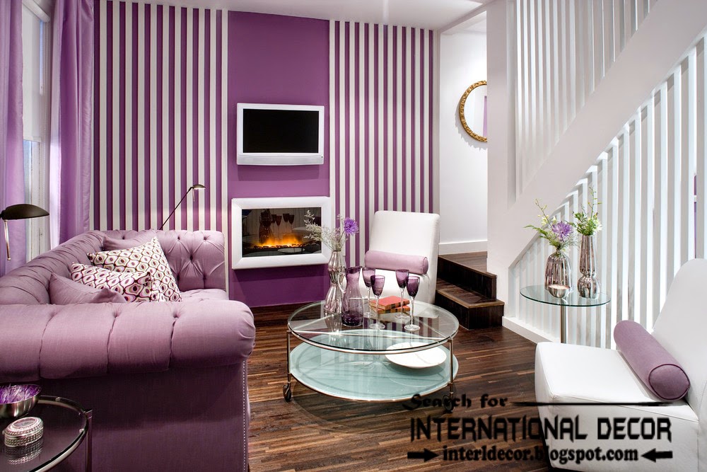 How to choose best color combinations and color schemes in the interior 2015, purple interior